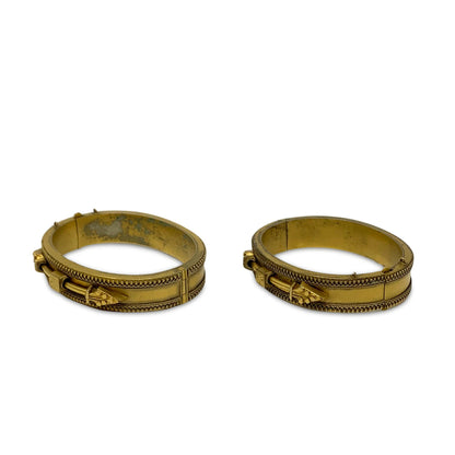 Pair of Etruscan Revival Cuff Bracelets