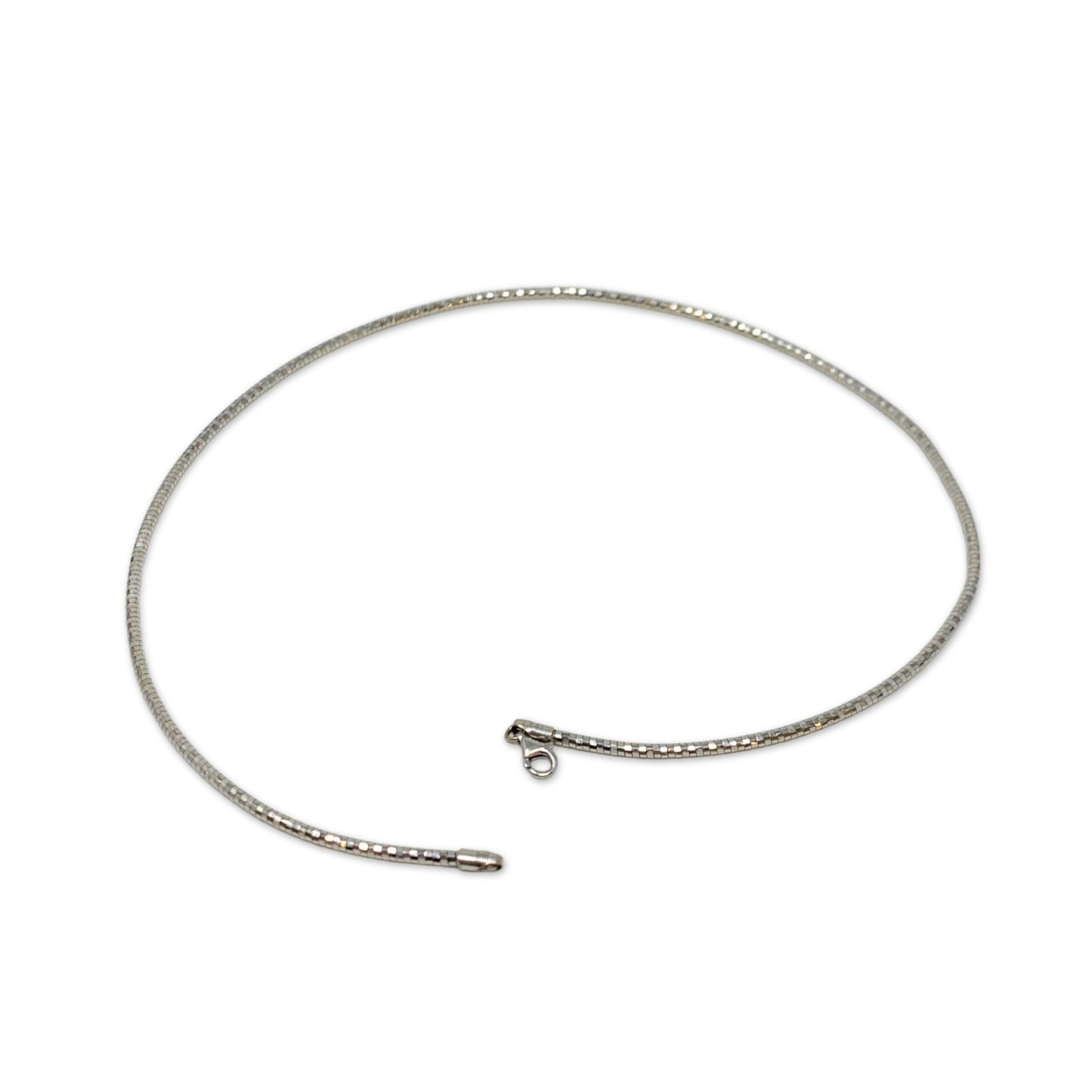 14K White Gold 15.5” Cable Necklace