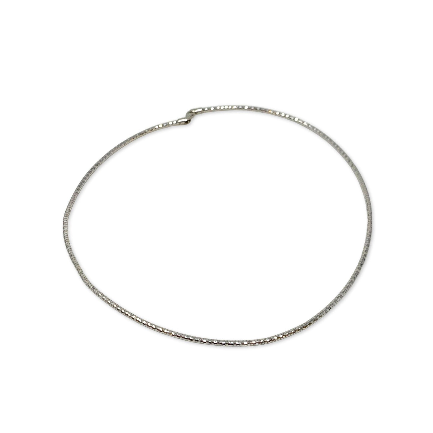 14K White Gold 15.5” Cable Necklace