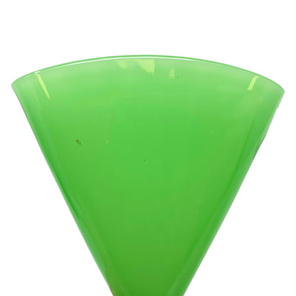 Fenton 1930's Jade Green Fan Vase
