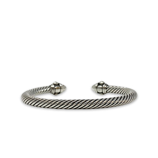 David Yurman Renaissance Diamond & Sterling Cable Cuff Bracelet