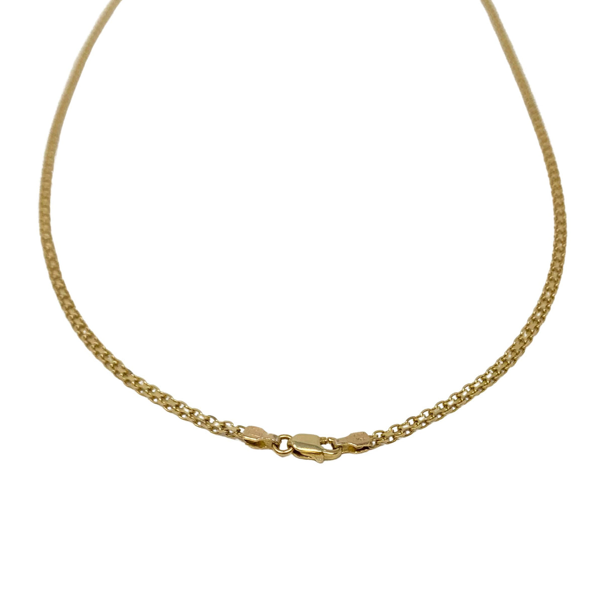 Italian 14K Gold 20” Flat Link Necklace