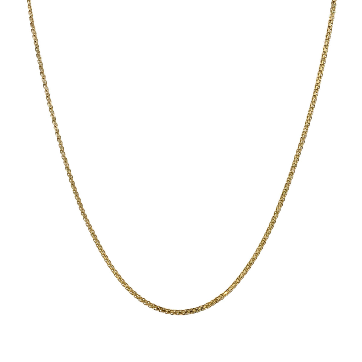 Italian 14K Gold 20” Flat Link Necklace