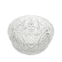 Vintage Cut Crystal 11" Sawtooth Console Bowl