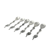 Art Nouveau Style Floral Demitasse Spoons (6)