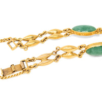 24K Gold & Jade 6.5" Bracelet