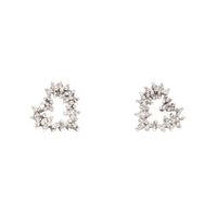 10K Gold Diamond Heart Earrings