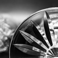 Waterford Crystal Cross-Hatch/ Fan Cut Pair of Water Goblets, WAT6