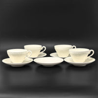 Wedgwood "Wellesley" 9pc Footed Cup & Saucer Set