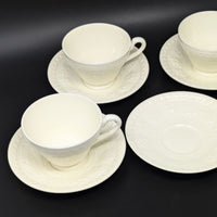 Wedgwood "Wellesley" 9pc Footed Cup & Saucer Set
