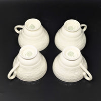 Wedgwood "Wellesley" 9pc Footed Cup & Saucer Set