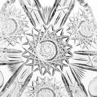 American Brilliant Period Cut Glass 3-Handled Nappy