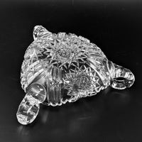 American Brilliant Period Cut Glass 3-Handled Nappy