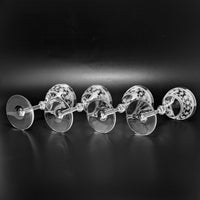 Vintage Needle-Etched Crystal Cocktail Glasses (4)