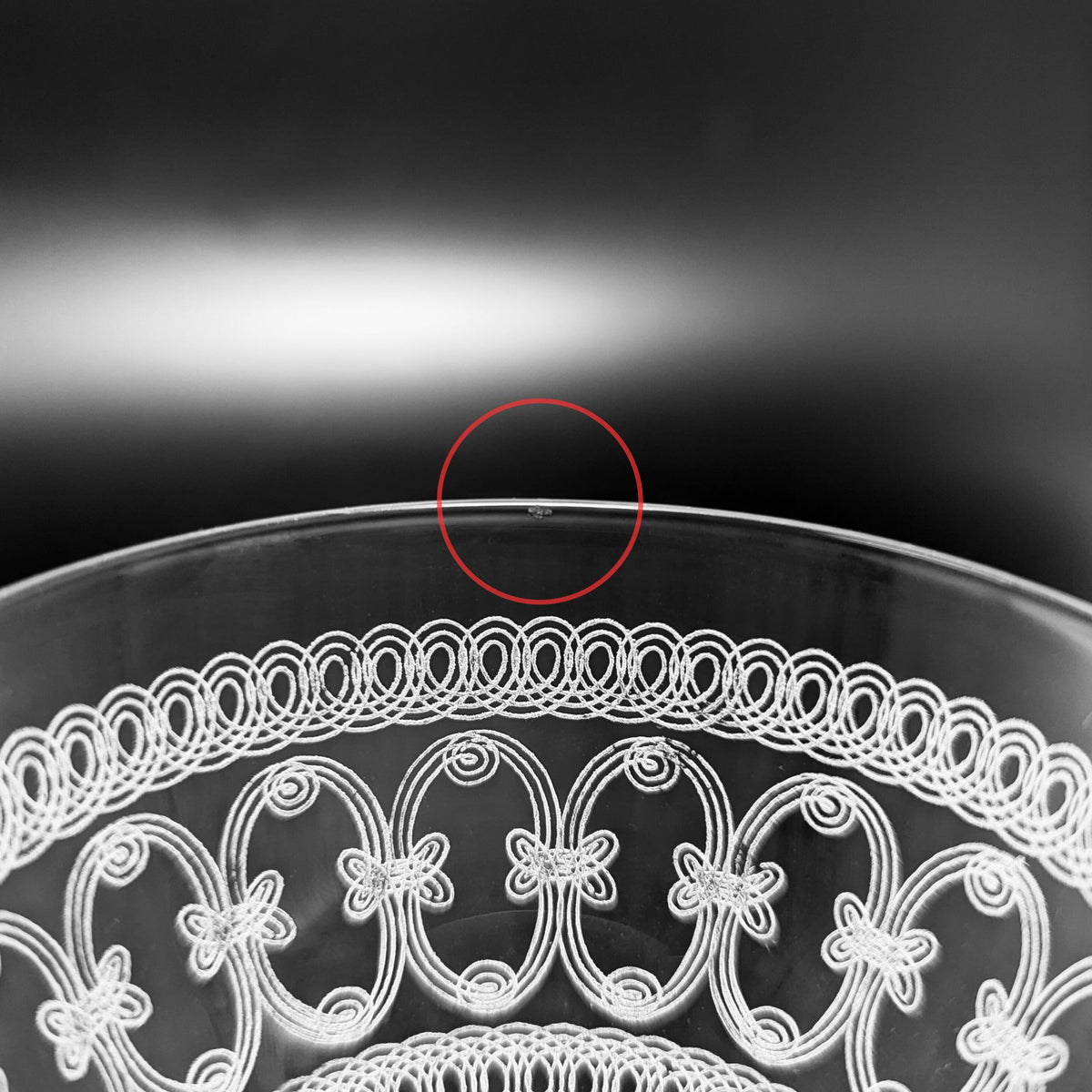 Vintage Needle-Etched Crystal Cocktail Glasses (4)