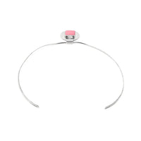 Sterling Silver Open Back Collar Necklace w/ Slide Pendant