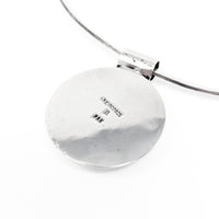 Sterling Silver Open Back Collar Necklace w/ Slide Pendant
