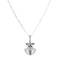 Sterling Silver 24" Mariners Crucifix Necklace