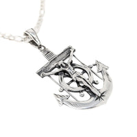 Sterling Silver 24" Mariners Crucifix Necklace