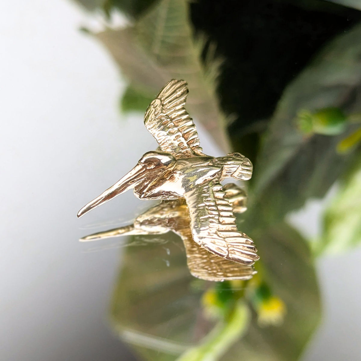 13K Gold Pelican Pendant