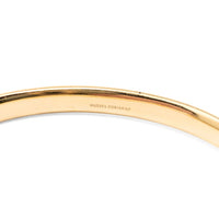 Russel 12KGF Brushed/Etched Hinged Bangle Bracelet, Monogrammed