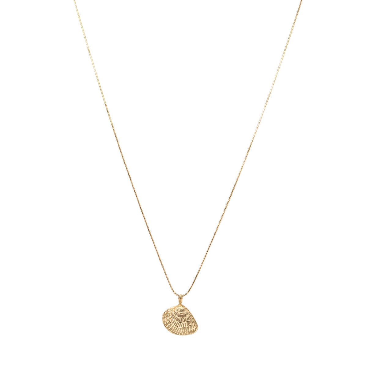 Michael Anthony 14K Gold 22” Clam Shell Pendant Necklace