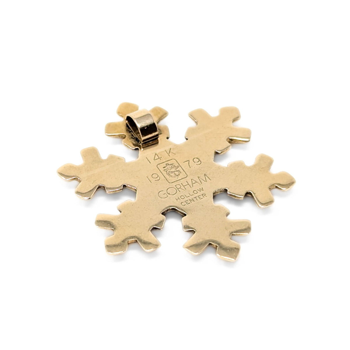 Gorham 14K Gold Snowflake Pendant