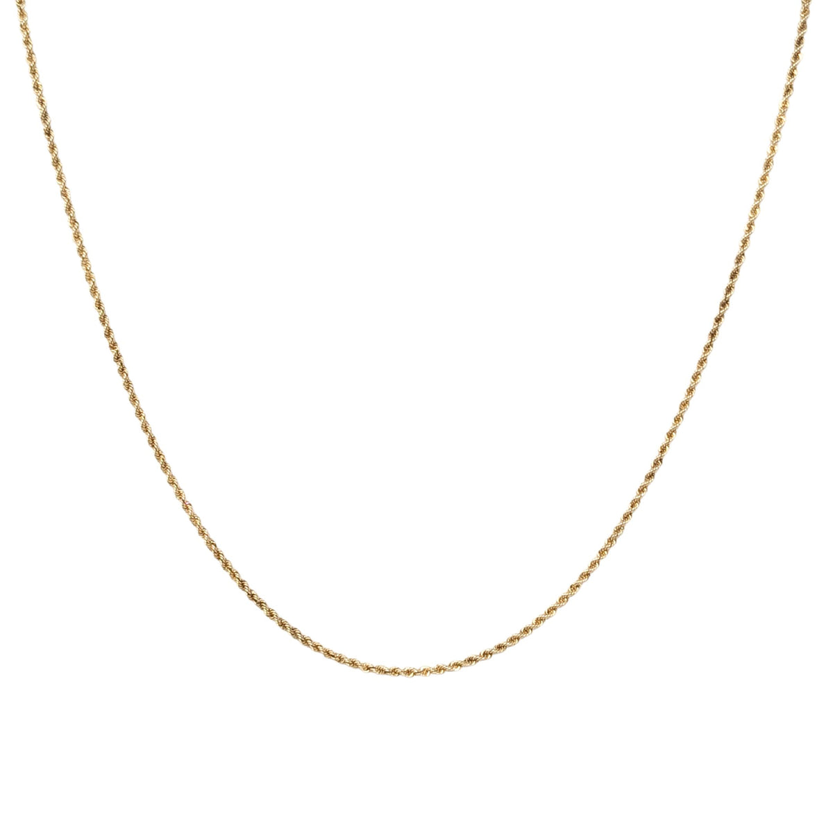 13K Gold 18” 1.8mm Solid Rope Necklace
