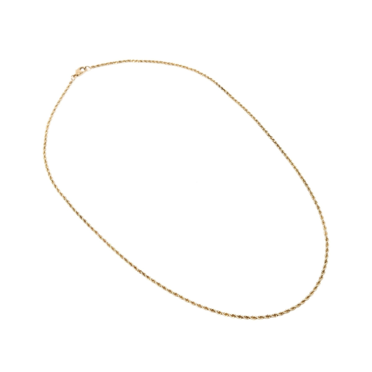 13K Gold 18” 1.8mm Solid Rope Necklace