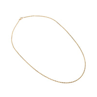 13K Gold 18” 1.8mm Solid Rope Necklace
