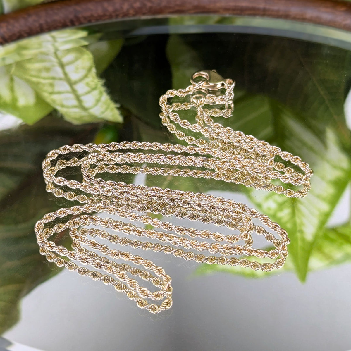 13K Gold 18” 1.8mm Solid Rope Necklace