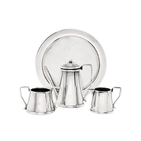 John Rose English Miniature Doll House Sterling Silver Tea/Coffee Set (4pcs)