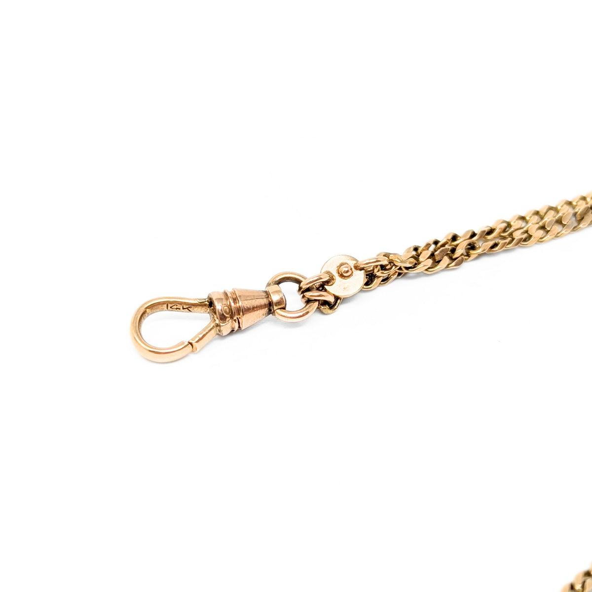 12K Gold Edwardian 56” Pearl Slide Lariat Ladies Pocket Watch Pendant Chain