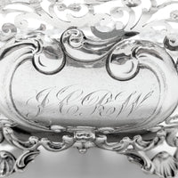 Howard & Co. Sterling Silver Victorian Monogrammed Bread Basket