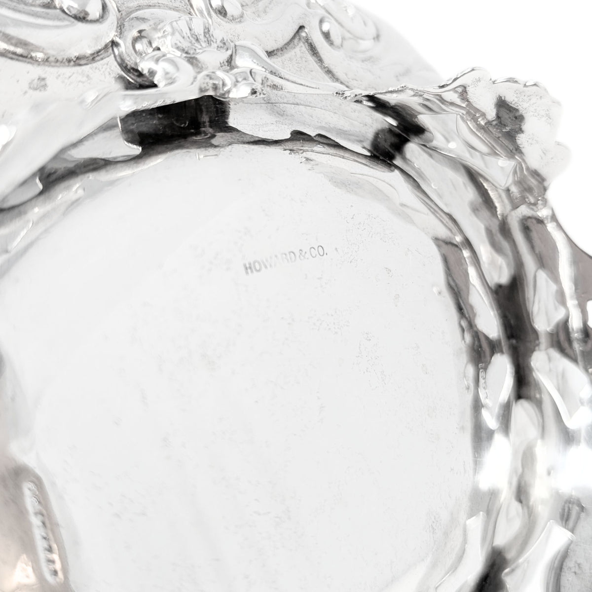 Howard & Co. Sterling Silver Victorian Monogrammed Bread Basket