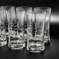 Javit Badash "Clipper Collection" Vintage Crystal Highball Glasses (Set of 8)