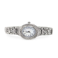 Eon #1962 Sterling, Stainless Steel, & Mother of Pearl Quartz Swiss Watch