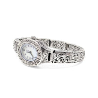 Eon #1962 Sterling, Stainless Steel, & Mother of Pearl Quartz Swiss Watch