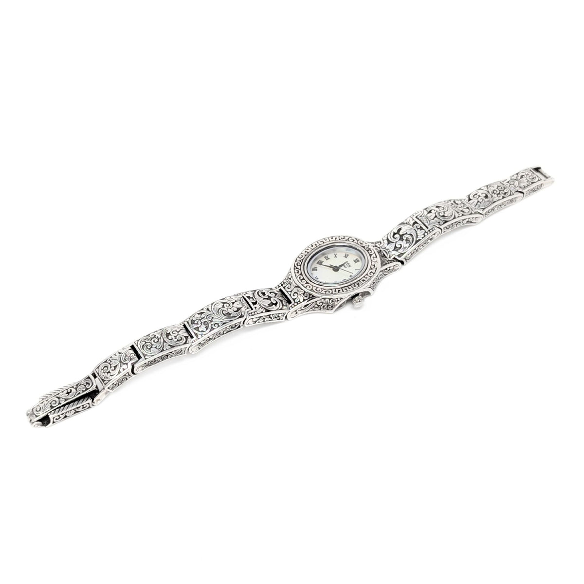 Eon #1962 Sterling, Stainless Steel, & Mother of Pearl Quartz Swiss Watch