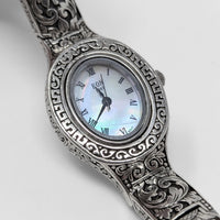 Eon #1962 Sterling, Stainless Steel, & Mother of Pearl Quartz Swiss Watch