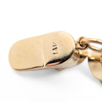 Vintage 14K Gold Baby Shoes Charm