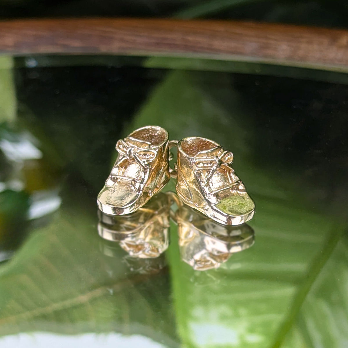 Vintage 14K Gold Baby Shoes Charm