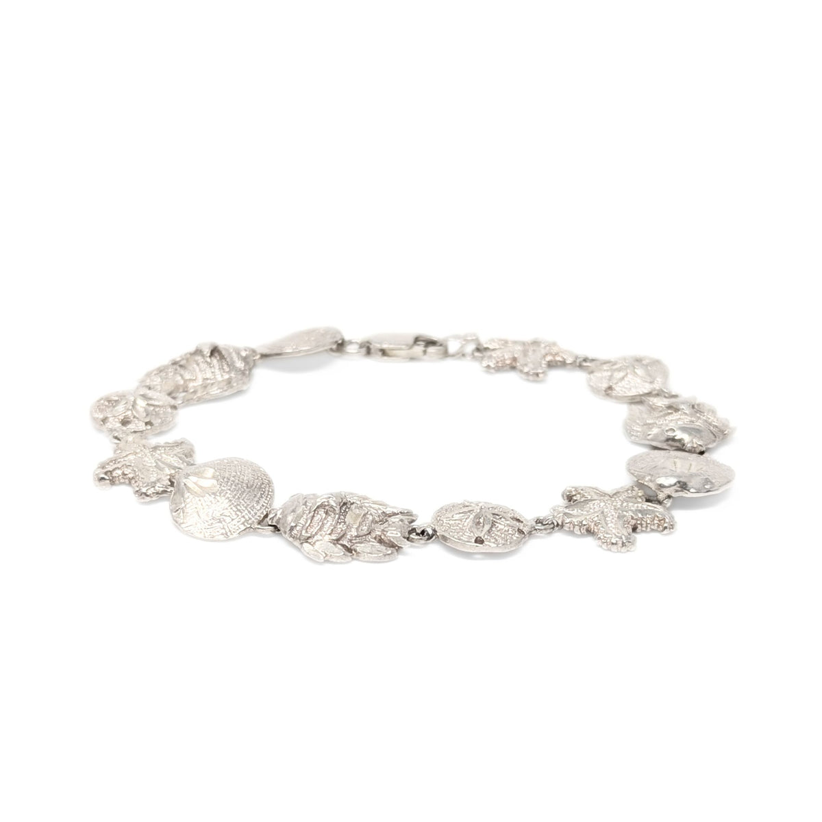 Sterling Silver Diamond Cut Sea-Life Bracelet