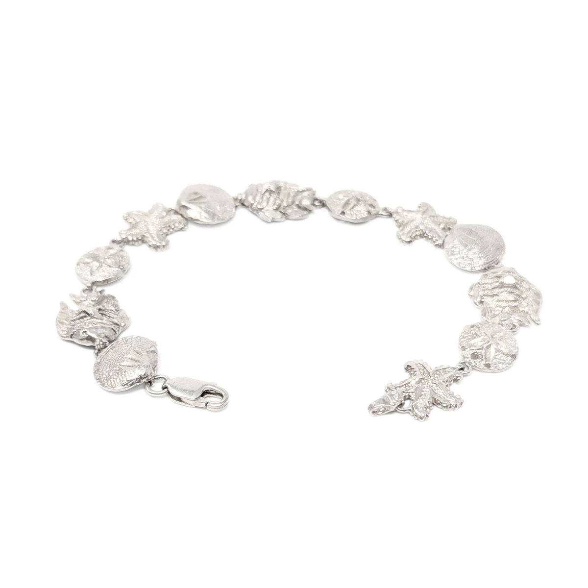 Sterling Silver Diamond Cut Sea-Life Bracelet