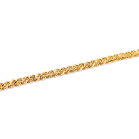 17K Gold Diamond Cut 3.5mm Solid Rope Twist 8” Bracelet