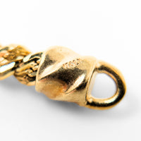 17K Gold Diamond Cut 3.5mm Solid Rope Twist 8” Bracelet