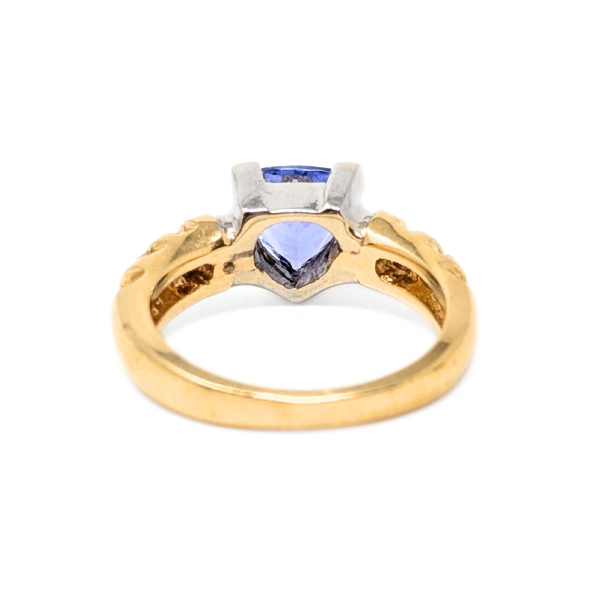 Le Vian 17K Gold 1ct Trillion Tanzanite & Diamond Ring - Size 7