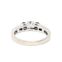 10K Gold .75tcw Blue & White Diamond Engagement Ring - Size 6