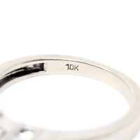 10K Gold .75tcw Blue & White Diamond Engagement Ring - Size 6