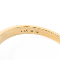 14K Gold Iolite & Diamond Ring - Size 7.25